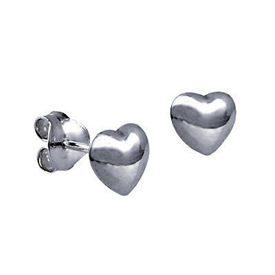 Sterling Silver Heart Studs