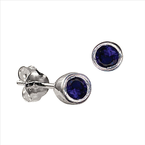 Sterling Silver "September' Birthstone Earring