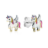 Sterling Silver Unicorn Studs