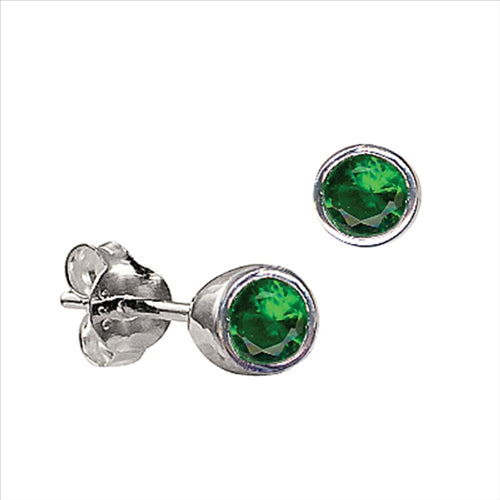 Sterling Silver 'May' Birthstone Earring