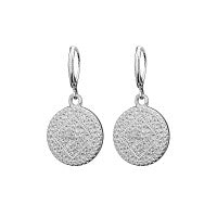 Sterling Silver Disc Drop Earrings