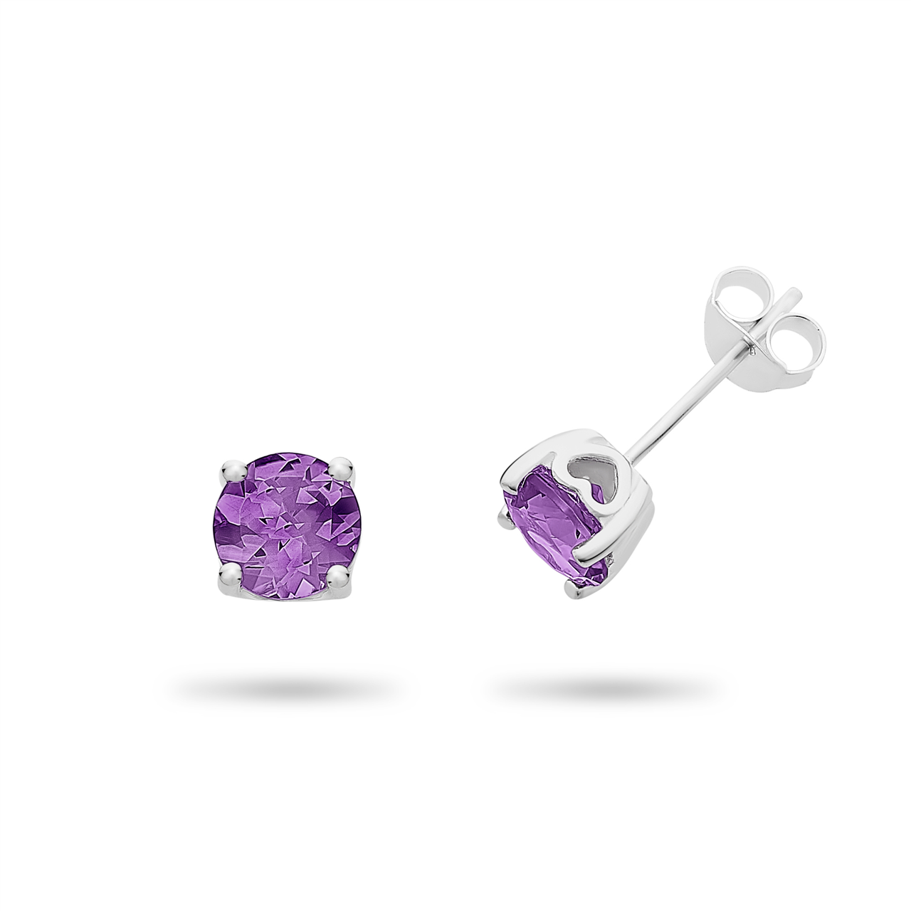Sterling Silver Amethsyt stud earrings