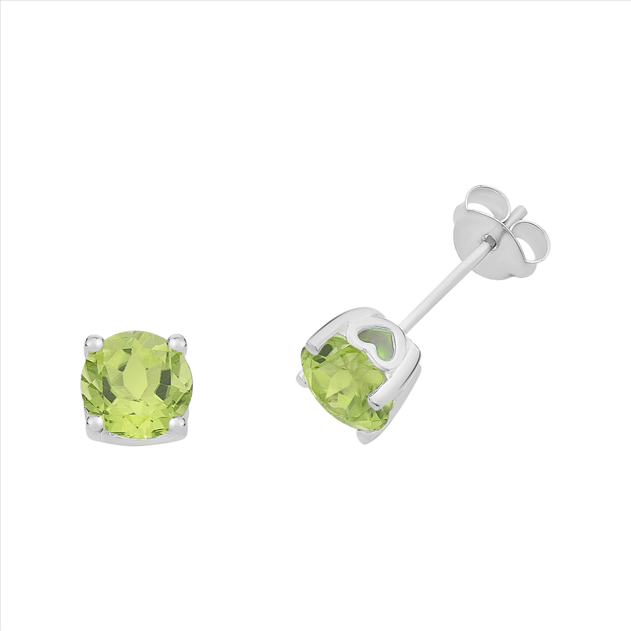 Sterling Silver Peridot Studs