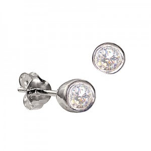 Sterling Silver 'April' Birthstone Earrings