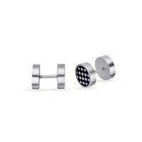 Stainless Steel Studs with Checkerboard Pattern
