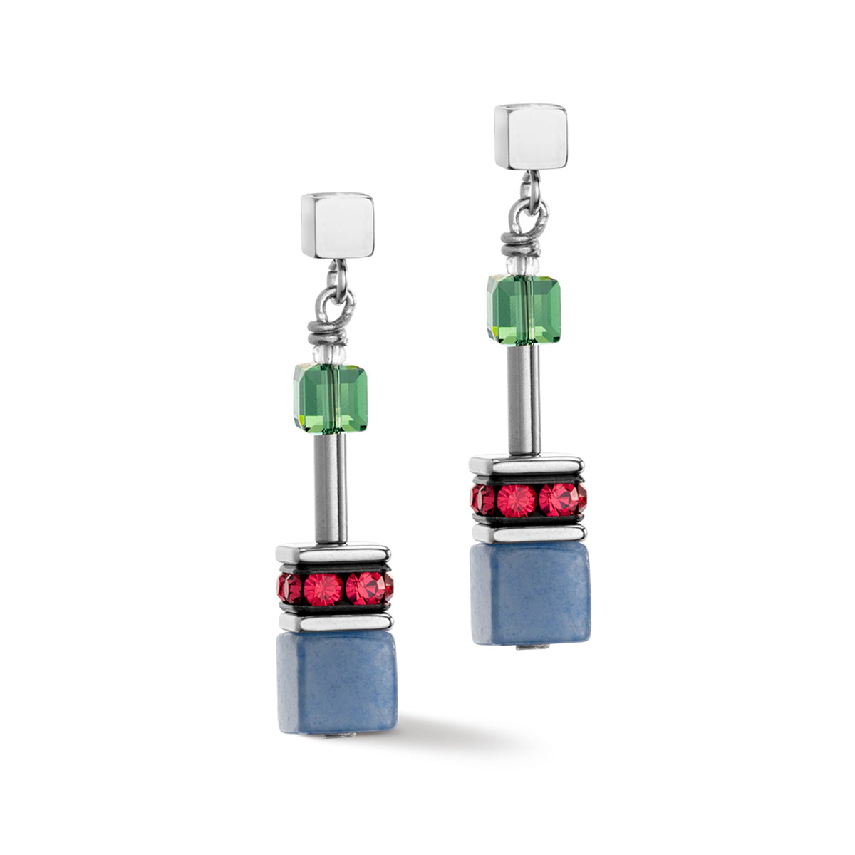 Coeur de Lion Geo Cube Earrings