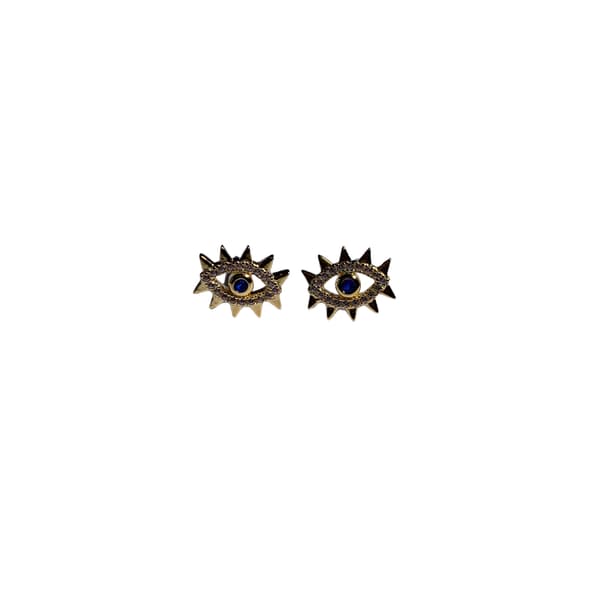 Sterling Silver Evil Eye Studs