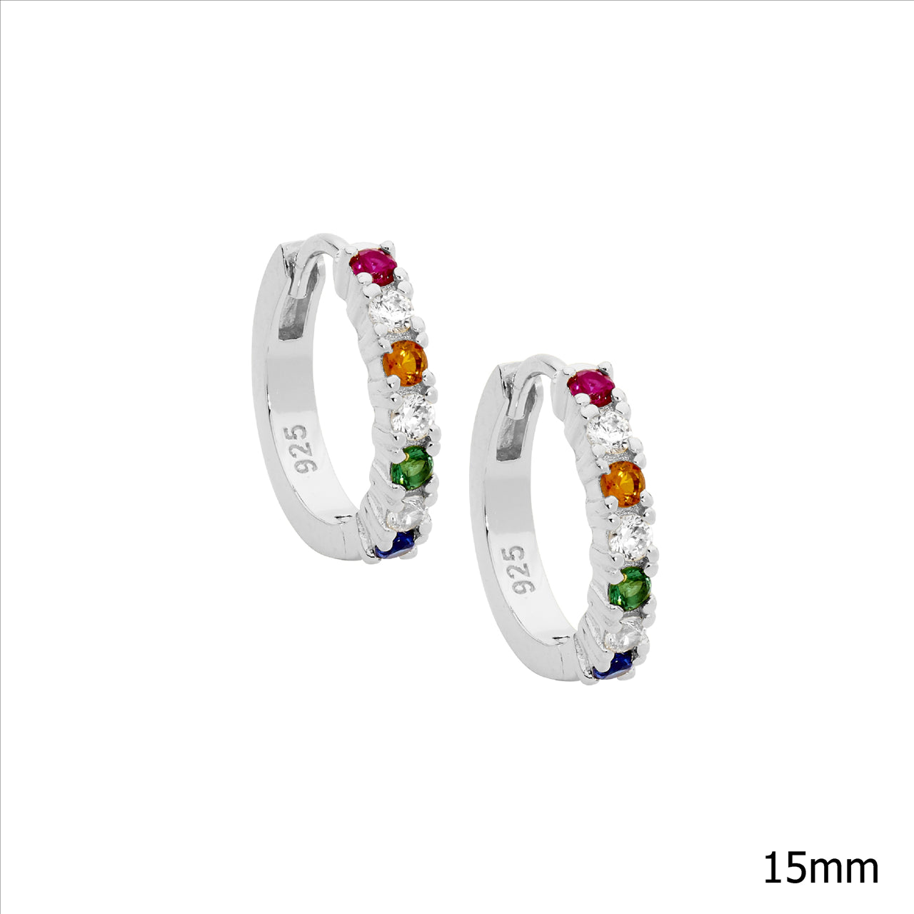 Sterling Silver Cubic Zirconia Hoop Earrings