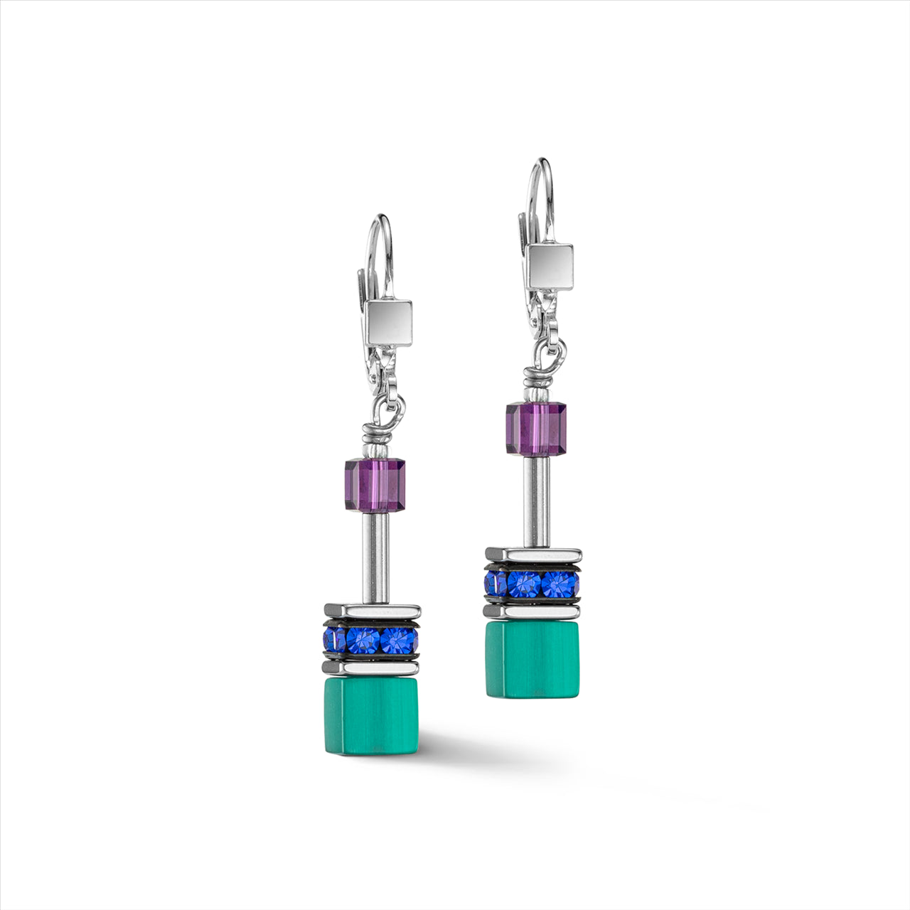 Coeur de Lion Geo Cube Earrings