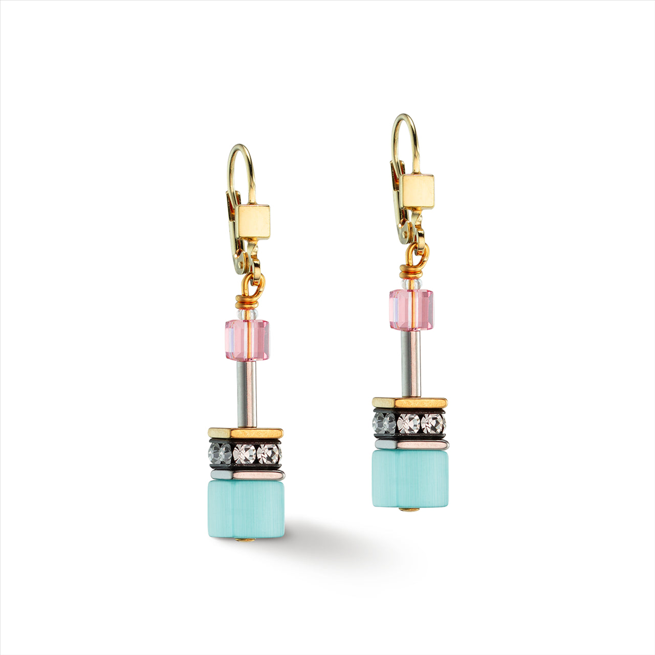 Coeur de Lion Geo Cube Earrings