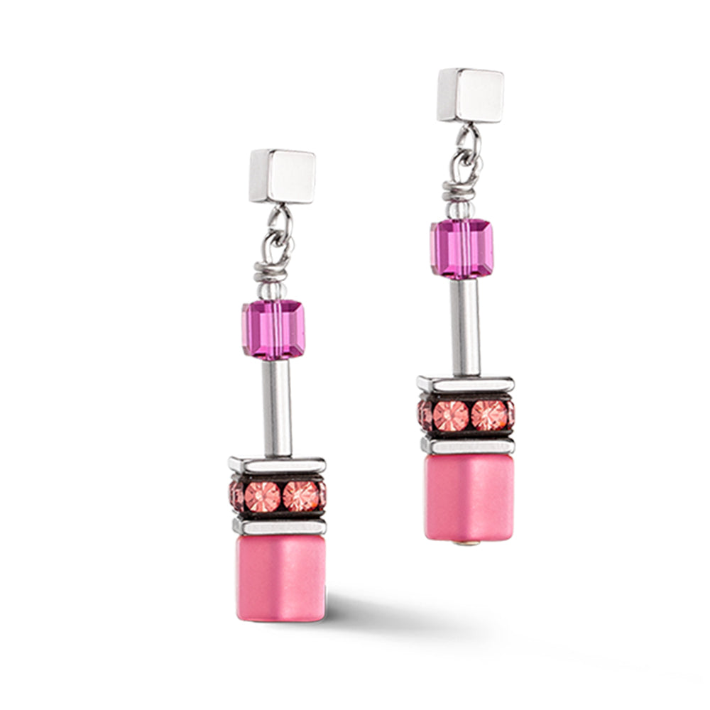 Coeur de Lion Geo Cube Earrings