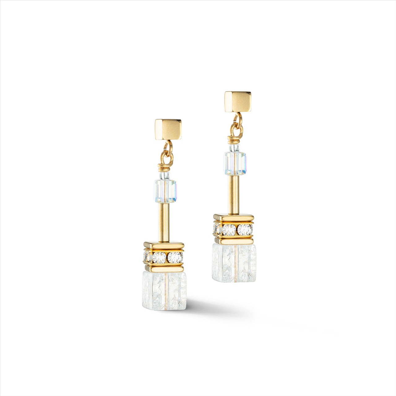 Coeur de Lion Geo Cube Earrings