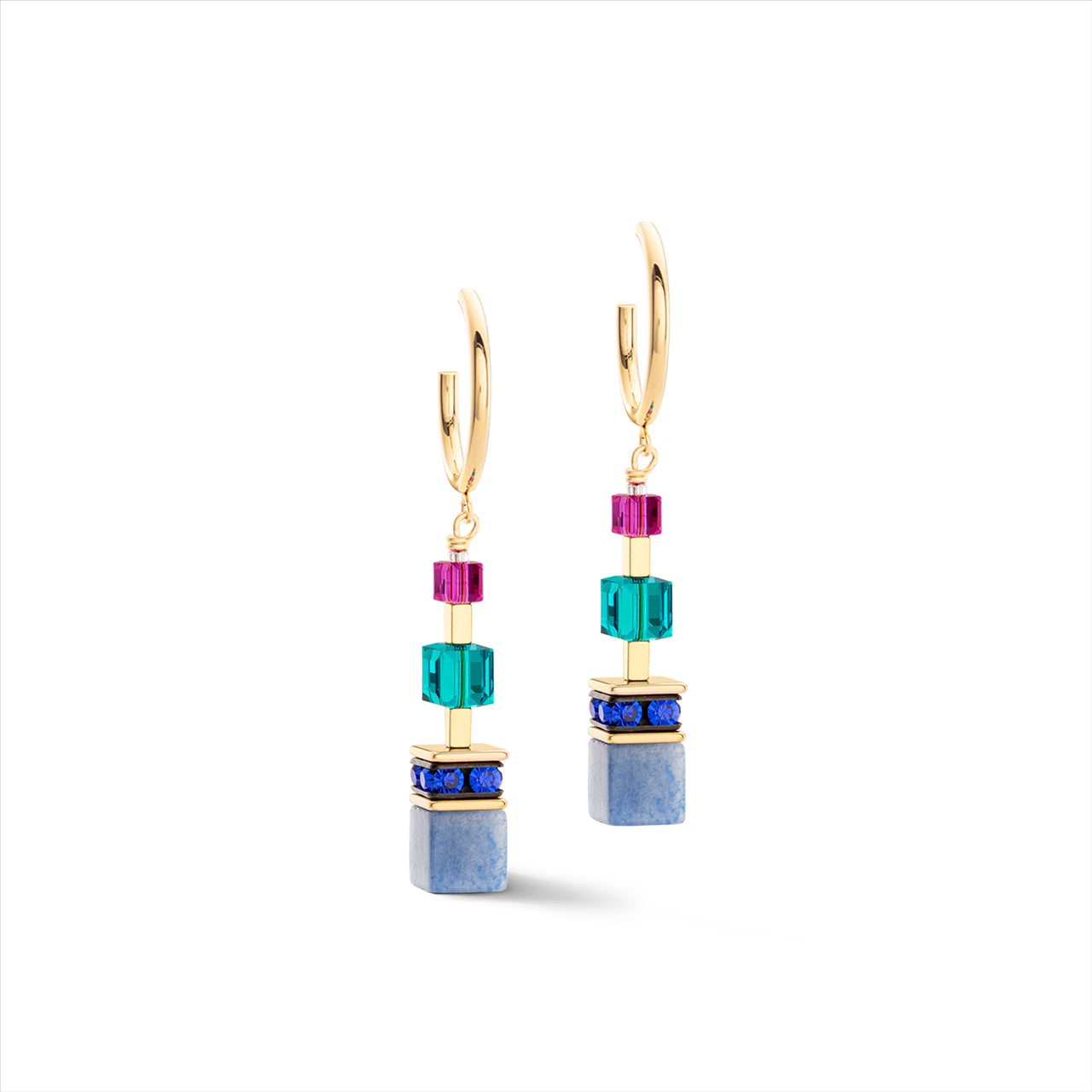 Coeur de Lion Geo Cube Earrings