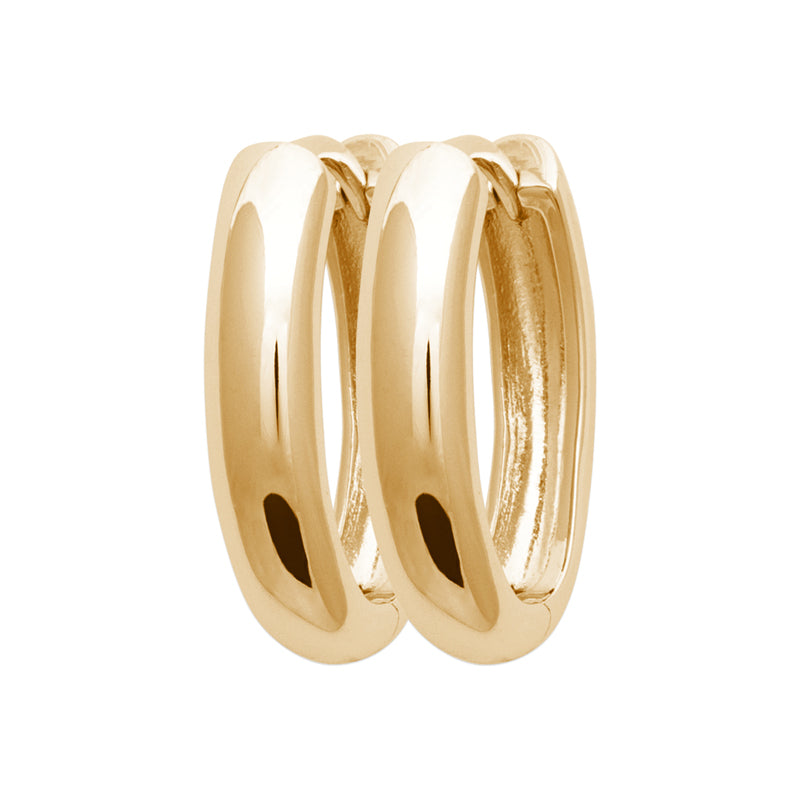 18ct Plated Yellow Gold Huggies