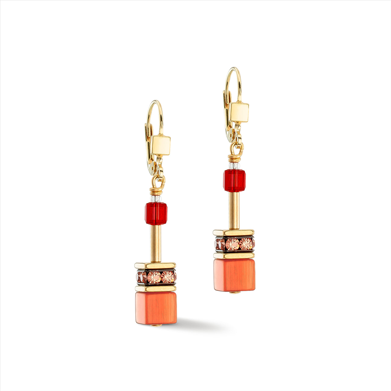 Coeur de Lion Geo Cube Earrings