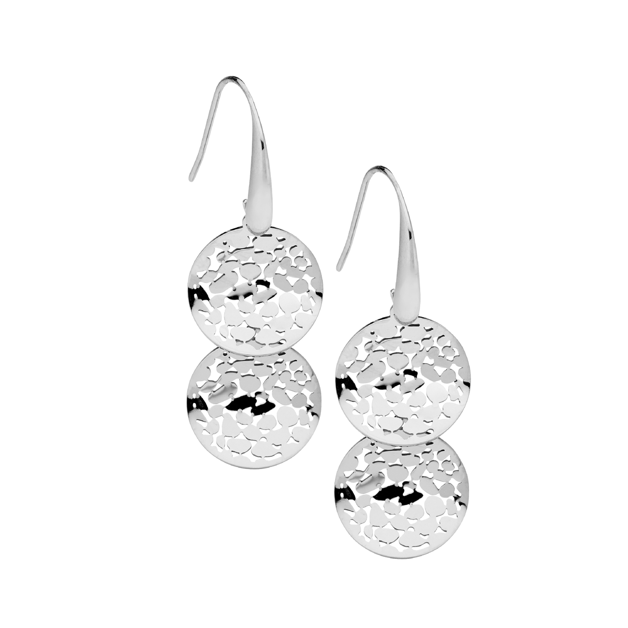 Stainless Steel Wave Disk x 2 on Shepphard Hook