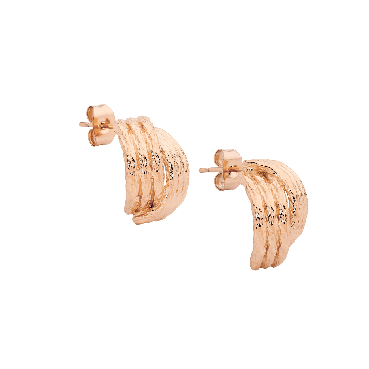 Stainless Steel Stud Hoop Earrings