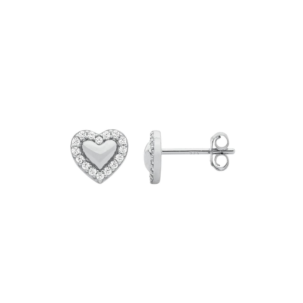 Sterling Silver Heart Earrings