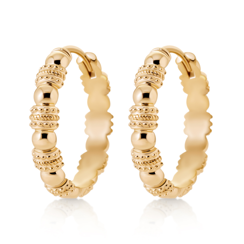 18ct Yellow Gold Plated Hoop Earrings