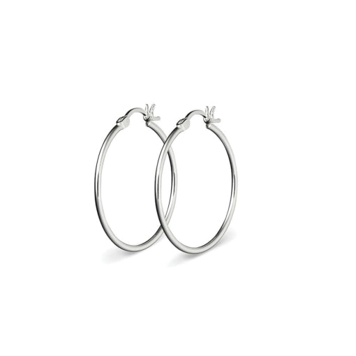 Sterling Silver Round Hoop Earrings