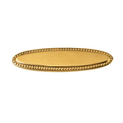 Sterling Silver Oval Baby Brooch | Hard Gold Plated