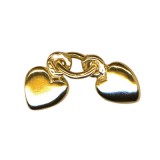 Stg Silver Two Hearts (YG Pictured)