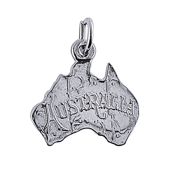 Sterling Silver Map of Australia Charm