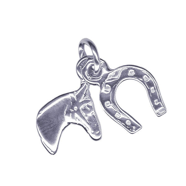 Sterling Silver Horsehead & Horseshoe