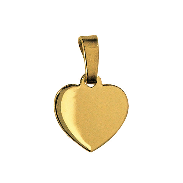 Stg Silver 10mm Heart Engraving Disc