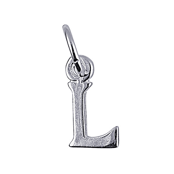 Sterling Silver Block 'L' Pendant