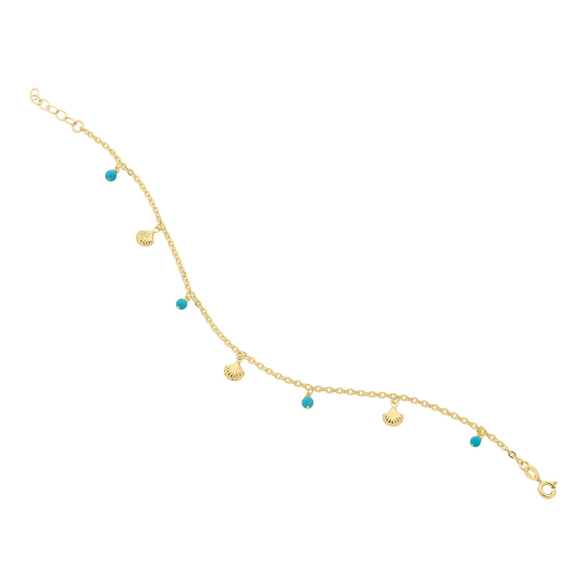 Sterling Silver Gold Plated Anklet