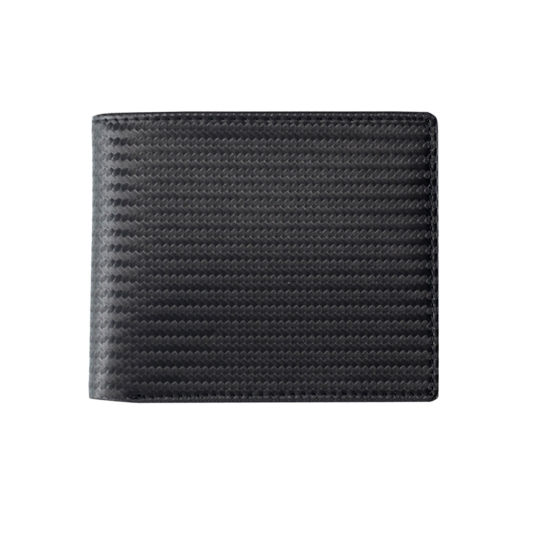 Cowhide Leather Carbon Fibre Pattern Wallet